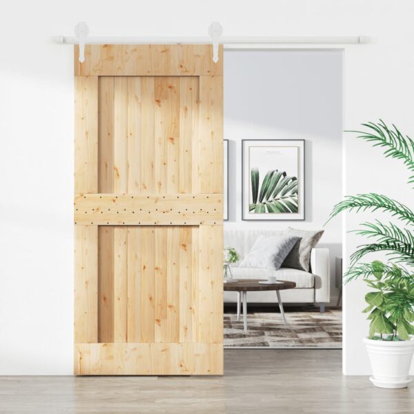 8721012083202_m_en_hd_1.jpg Sliding Door with Hardware Set 100x210 cm Solid Wood Pine