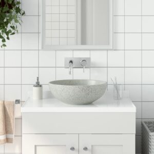 Countertop Basin Grey Round Î¦41x14 cm Ceramic