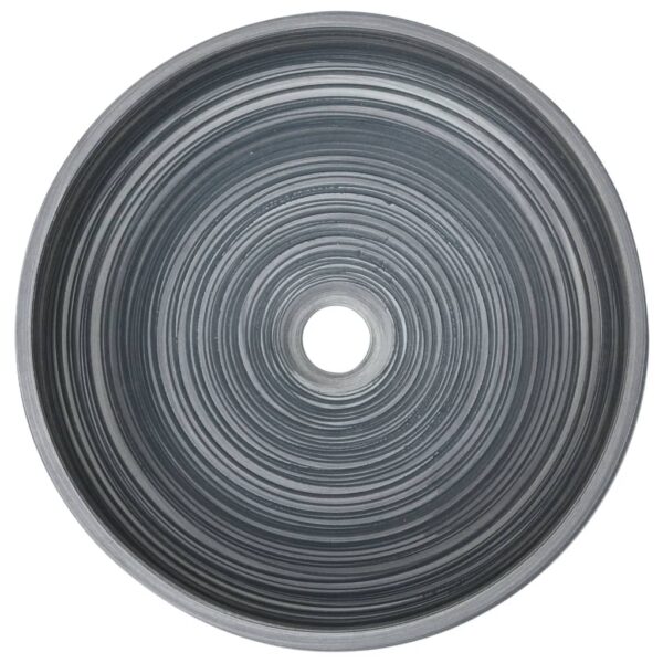 Countertop Basin Grey Round Î¦41x14 cm Ceramic