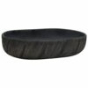 Countertop Basin Black Oval 59x40x14 cm Ceramic