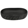 Countertop Basin Black Oval 59x40x14 cm Ceramic