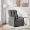 Massage Recliner Chair Dark Grey Fabric