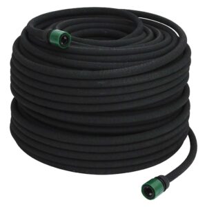 Garden Soaker Hose Black 0.6" 100 m Rubber