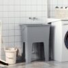 Laundry Tub Grey 59x41x75 cm Resin