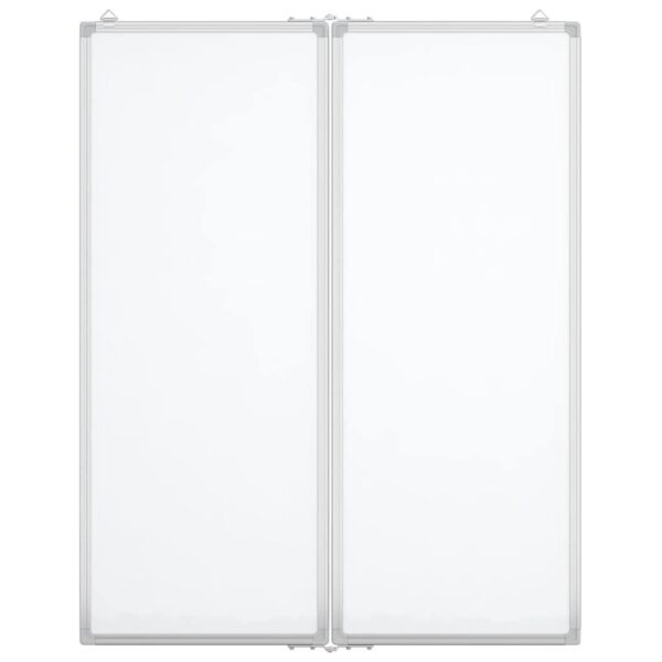 Magnetic Whiteboard Foldable 80x100x1.7 cm Aluminium