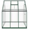 Greenhouse with Base Frame Green 169x169x195 cm Aluminium