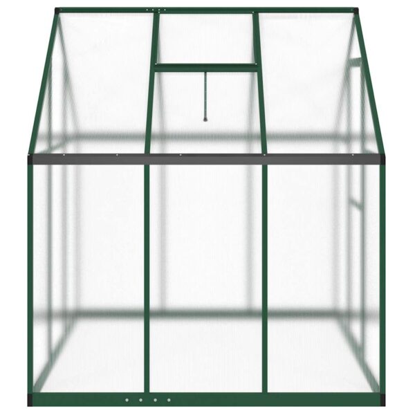 Greenhouse with Base Frame Green 169x169x195 cm Aluminium