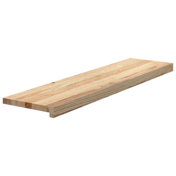 Stair Treads 2 pcs Untreated 100x30x2 cm Solid Wood Oak