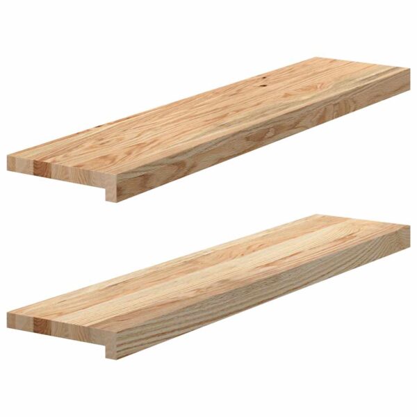 Window Sills 2 pcsÂ Untreated 90x20x2 cm Solid Wood Oak