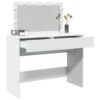 Dressing Table with LED White 100x40x120 cm