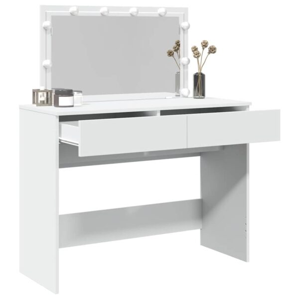 Dressing Table with LED White 100x40x120 cm