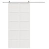 Barn Door White 100x208 cm Solid Wood Pine