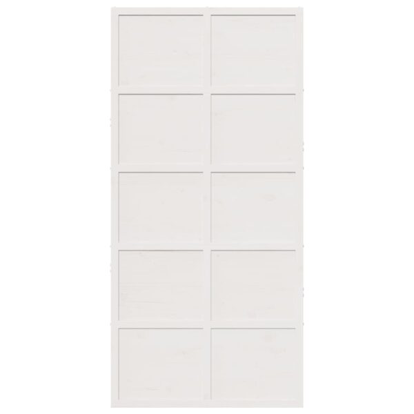 Barn Door White 100x208 cm Solid Wood Pine
