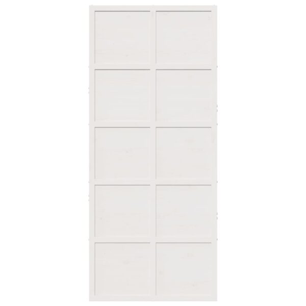 Barn Door White 90x208 cm Solid Wood Pine