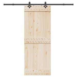 Sliding Door Hardware Kit 213.5 cm Steel Black