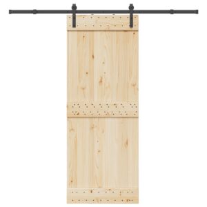 Sliding Door Hardware Kit 213.5 cm Steel Black