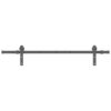 Sliding Door Hardware Kit 152 cm Steel Black