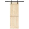 Sliding Door Hardware Kit 152 cm Steel Black