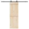 Sliding Door Hardware Kit 213 cm Steel Black
