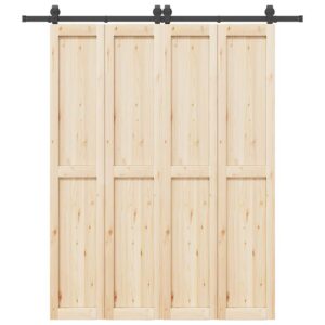 Sliding Door Hardware Kit 200 cm Steel Black