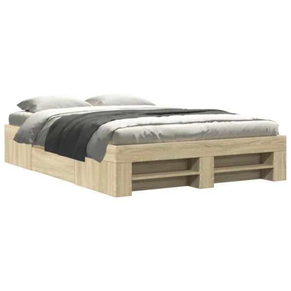 Bed Frame without Mattress Sonoma Oak 120x190 cm Small Double Engineered Wood