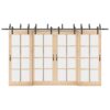 Sliding Door Hardware Kit 400 cm Steel Black