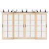 Sliding Door Hardware Kit 366 cm Steel Black