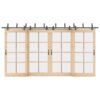 Sliding Door Hardware Kit 427 cm Steel Black