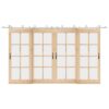 Sliding Door Hardware Kit 400 cm Stainless Steel Silver