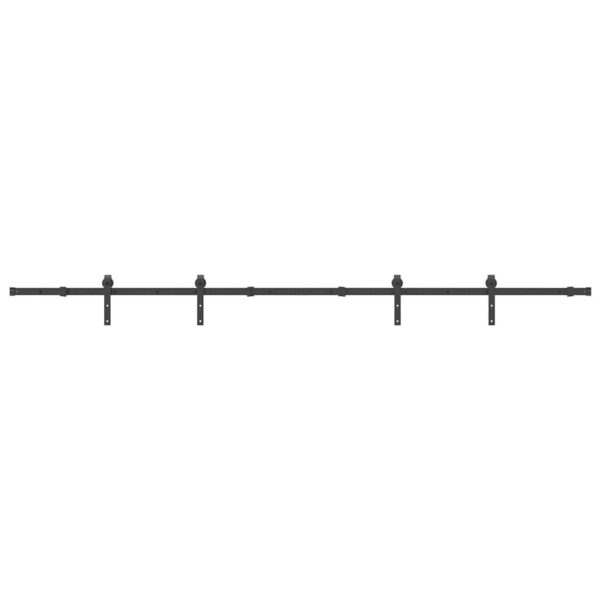 Sliding Door Hardware Kit 305 cm Steel Black