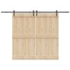 Sliding Door Hardware Kit 305 cm Steel Black
