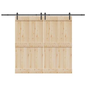 Sliding Door Hardware Kit 305 cm Steel Black