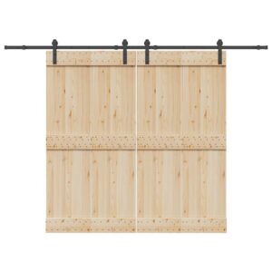 Sliding Door Hardware Kit 427 cm Steel Black