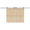 Sliding Door Hardware Kit 427 cm Steel Black