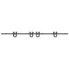 Sliding Door Hardware Kit 366 cm Steel Black