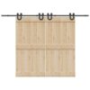 Sliding Door Hardware Kit 400 cm Steel Black