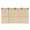 Sliding Door Hardware Kit 400 cm Steel Black