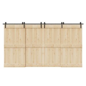Sliding Door Hardware Kit 400 cm Steel Black