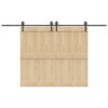 Sliding Door Hardware Kit 366 cm Steel Black