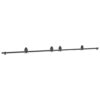 Sliding Door Hardware Kit 400 cm Steel Black