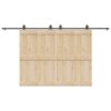 Sliding Door Hardware Kit 400 cm Steel Black