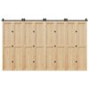 Sliding Door Hardware Kit 366 cm Steel Black
