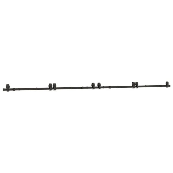 Sliding Door Hardware Kit 400 cm Steel Black