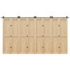 Sliding Door Hardware Kit 400 cm Steel Black