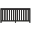 Radiator Cover Black 175x20x82 cm Engineered Wood