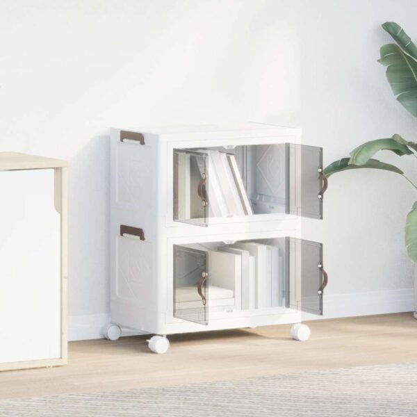 8721102959158_g_en_hd_1.jpg Stackable Storage Box with Wheels 2-Tier 28 L 48.5x29.5x59.5 cm