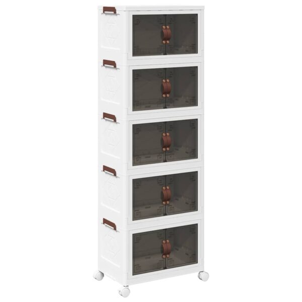 8721102959219_a_en_hd_1.jpg Stackable Storage Box with Wheels 5-Tier 28 L 48.5x29.5x139 cm