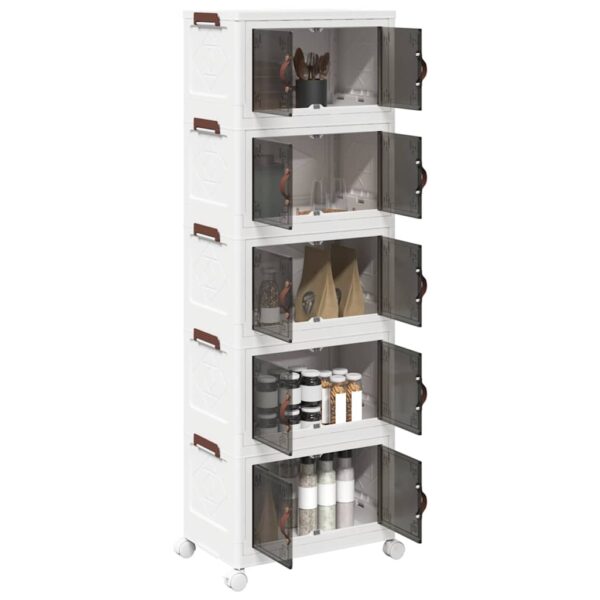 8721102959219_m_en_hd_1.jpg Stackable Storage Box with Wheels 5-Tier 28 L 48.5x29.5x139 cm