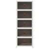 Stackable Storage Box with Wheels 5-Tier 75 L 64x40x179 cm