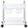 Storage Trolley 2-Tier Transparent 37x28x43.5 cm Acrylic